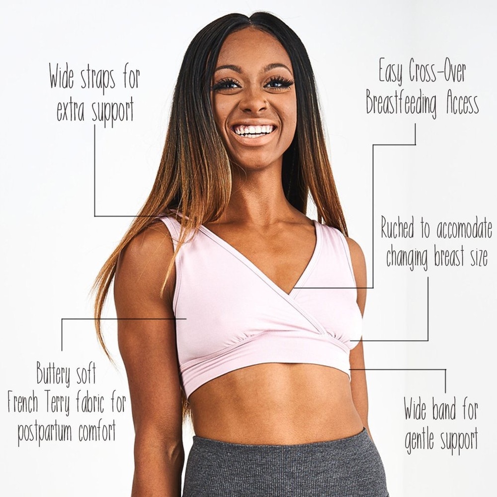 NWT Latched Mama Racerback Nursing Bra Pink M